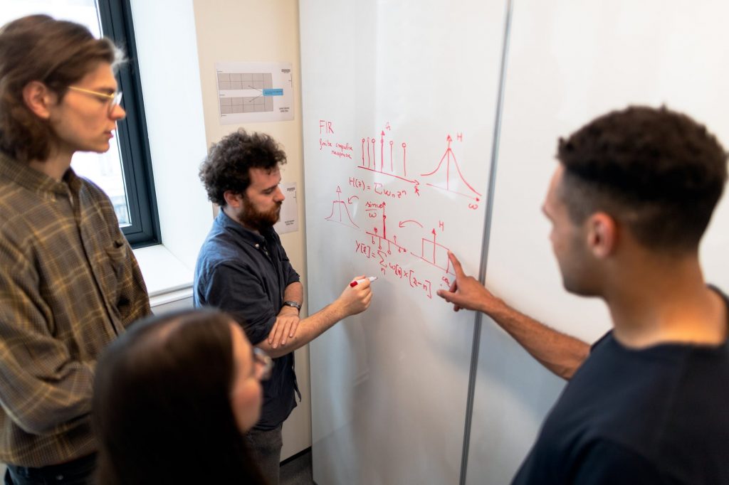 engineers in meeting