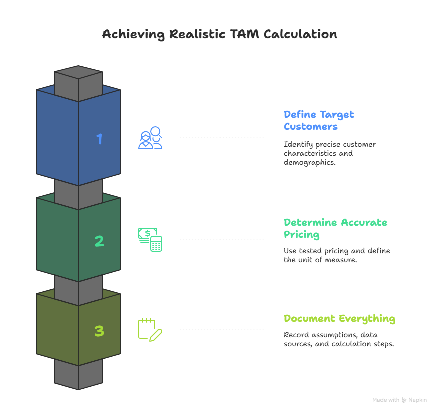 3 Steps Approach for Calculating TAM